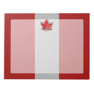 Canadian Red Maple Leaf in Carbon Fiber looks Notepad