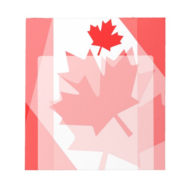 Canadian red Maple Leaf Layered Style CANADA Notepad (Front)