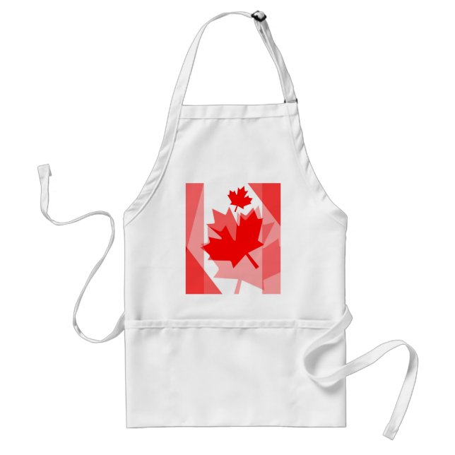 Canadian red Maple Leaf Layered Style CANADA Standard Apron (Front)