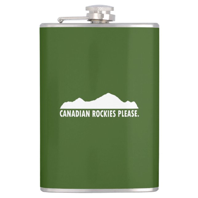 Canadian Rockies Please Hip Flask (Front)