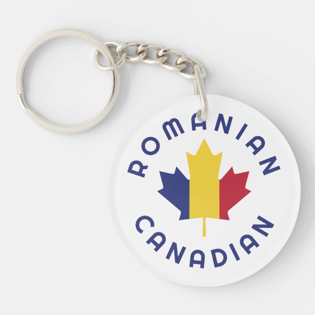 Canadian Romanian   Roots  Keychain (Front)