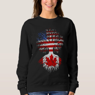 Canadian Roots American Grown Canada Flag Men Wo Sweatshirt