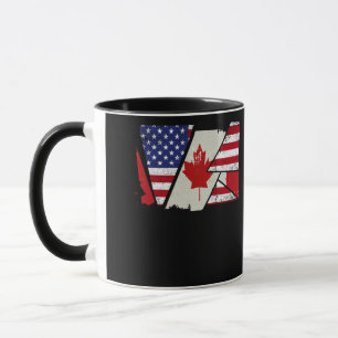 Canadian Roots Half American Flag Canada Mug