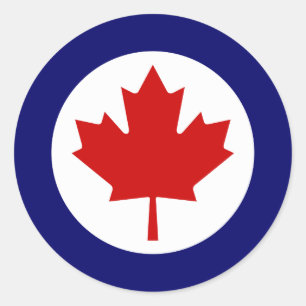 Canadian Roundel Classic Round Sticker