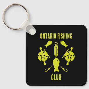 Canadian Salmon Fishing Keychain