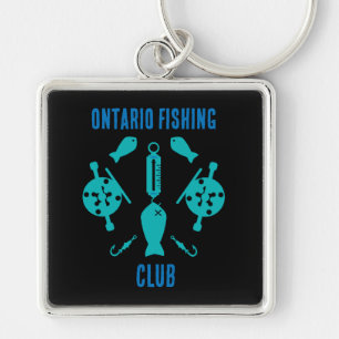 Canadian Salmon Fishing Keychain