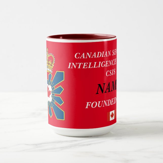 Canadian Security Intelligence Service  Mug, 15 oz Mug (Center)