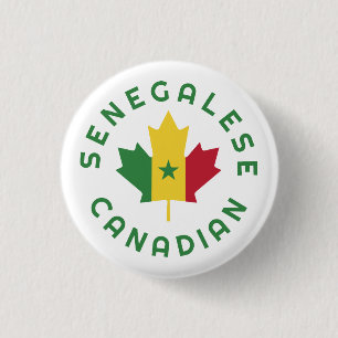 Canadian Senegalese Roots 1 Inch Round Button
