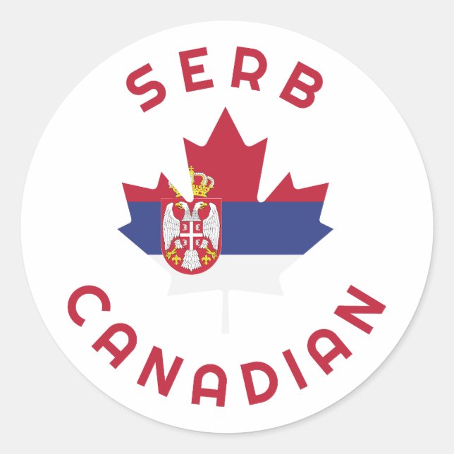 Canadian Serb   Roots  Classic Round Sticker (Front)