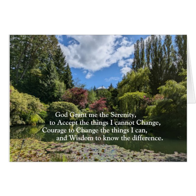 Canadian small lake  Serenity Prayer (Front Horizontal)