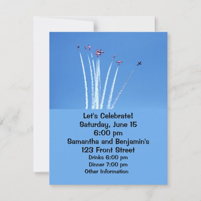 Canadian Snowbirds Planes Invitation (Front)