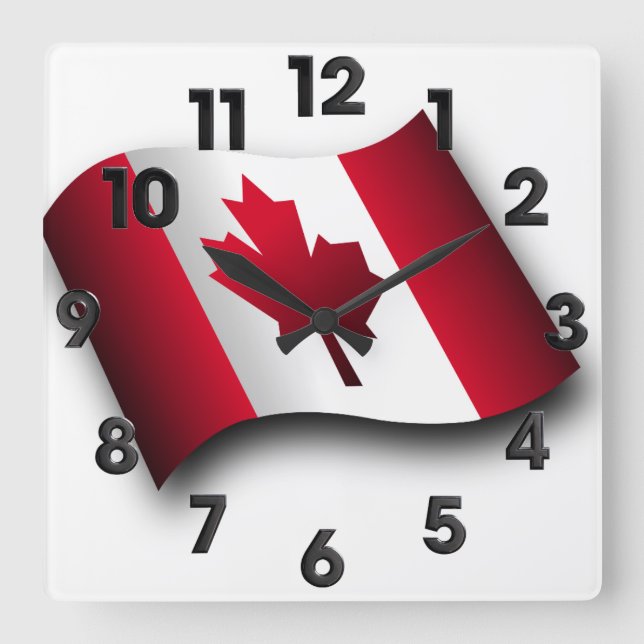 Canadian Square Wall Clock (Front)