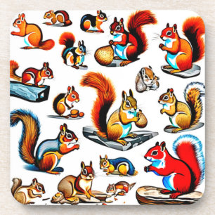 Canadian Squirrels and Chipmunks Design Coaster
