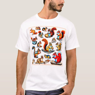 Canadian Squirrels and Chipmunks Design T-Shirt