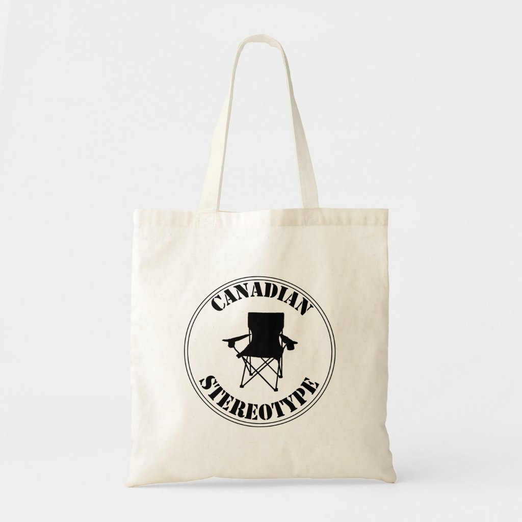 Canadian Stereotype Camping Chair Shopping Tote Bag