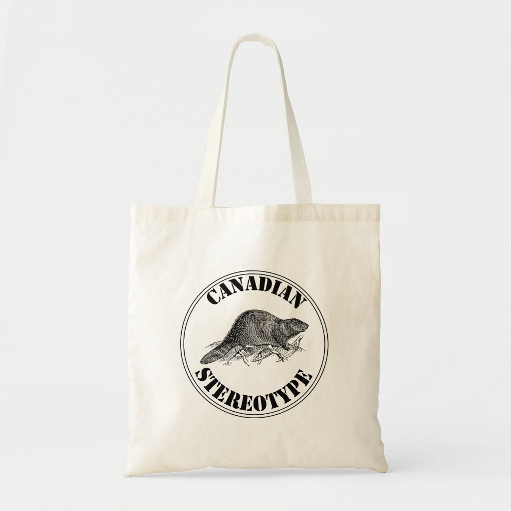 Canadian Stereotype Canadian Beaver Shopping Tote Bag
