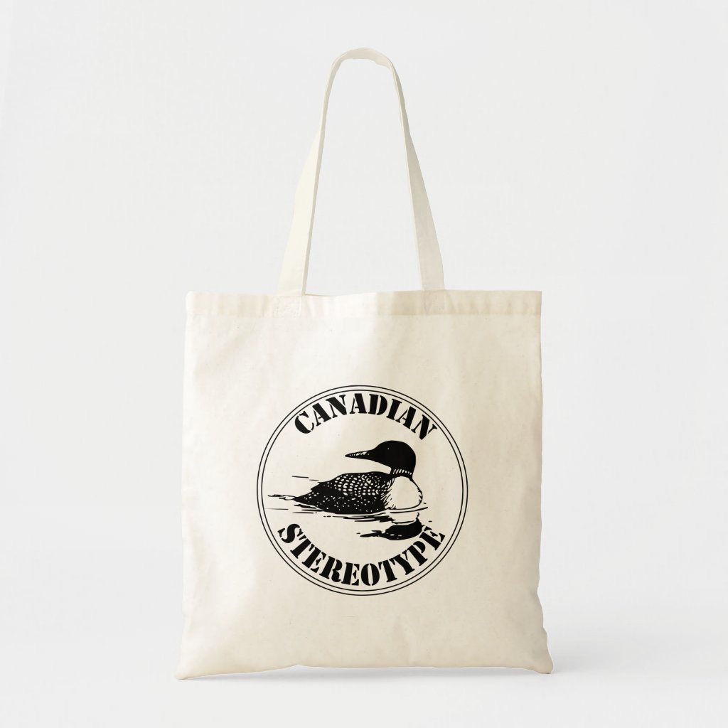 Canadian Stereotype Canadian Loon Shopping Tote Bag