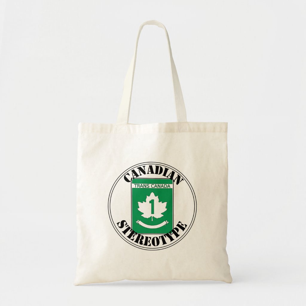 Canadian Stereotype Trans Canada Highway Shopping Tote Bag