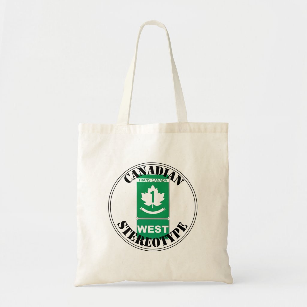 Canadian Stereotype Trans Canada Hwy West Shopping Tote Bag