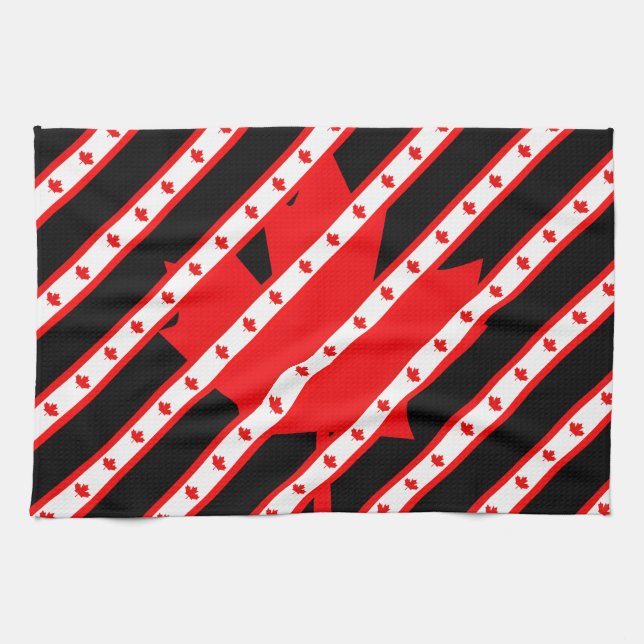 Canadian stripes flag kitchen towel (Horizontal)