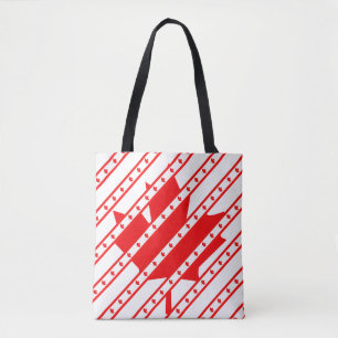 Canadian stripes flag tote bag