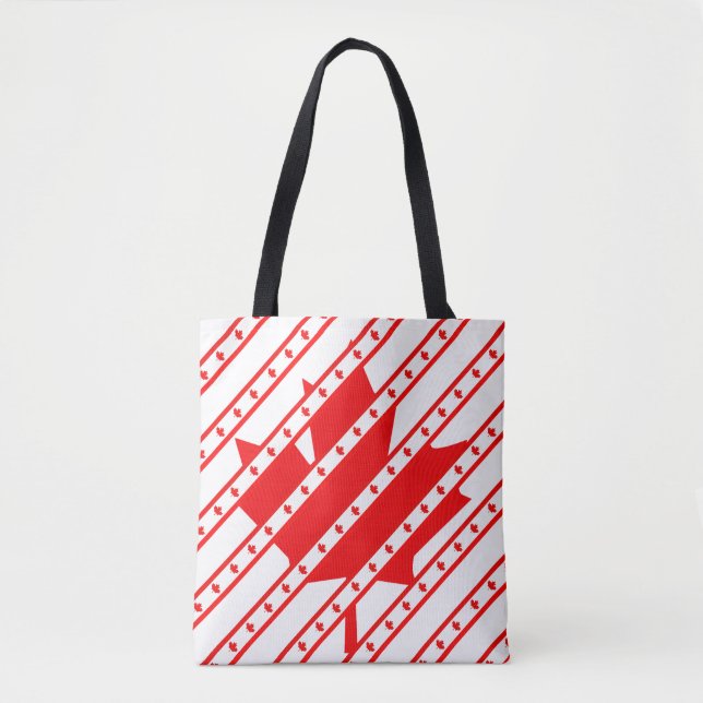 Canadian stripes flag tote bag (Front)