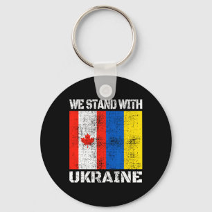 Canadian Support Ukrainian Canada We Stand With Uk Keychain