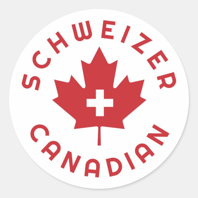 Canadian Switzerland Roots  Classic Round Sticker (Front)