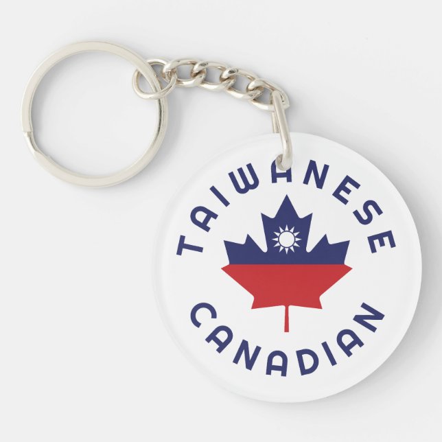 Canadian Taiwanese  Roots Keychain (Front)