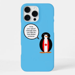 Canadian Talking Ms. Penguin Personalized iPhone 16 Pro Max Case