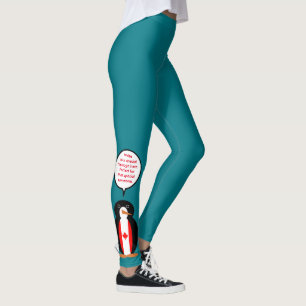 Canadian Talking Ms Penguin Personalized Leggings