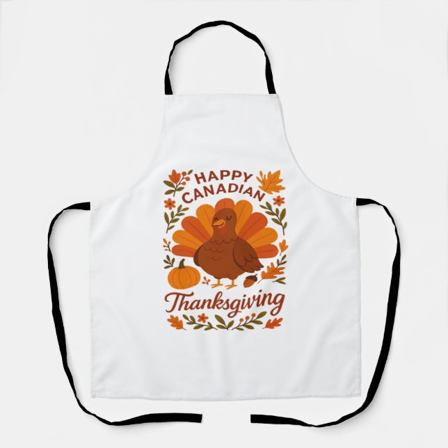 Canadian Thanksgiving Autumn Celebration Classic T Apron (Front)