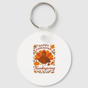 Canadian Thanksgiving Autumn Celebration Classic T Keychain