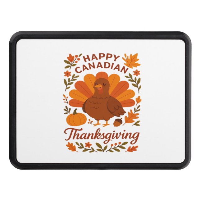 Canadian Thanksgiving Autumn Celebration Classic T Trailer Hitch Cover (Front)