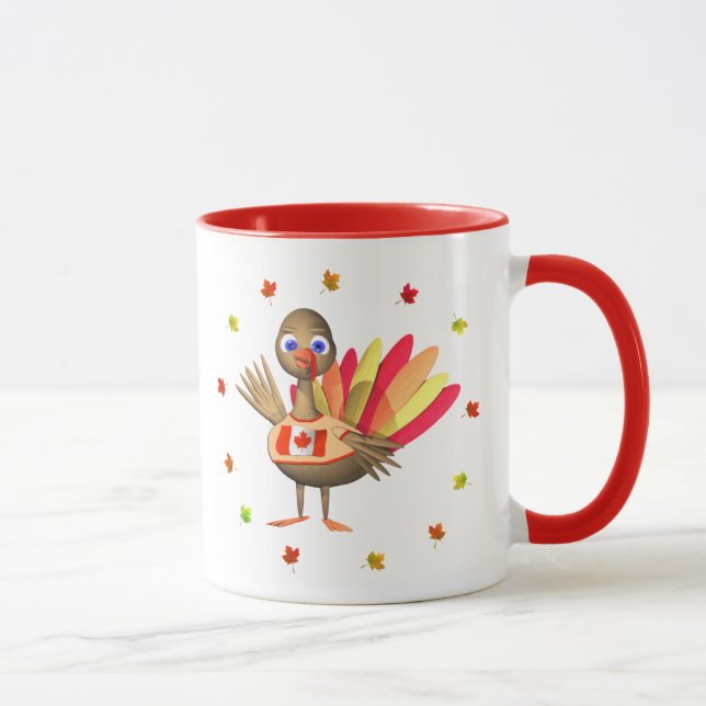 Canadian Thanksgiving Baby Turkey Mug (Right)