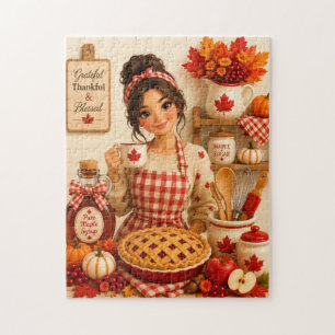 Canadian Thanksgiving Maple Harvest Kitchen Jigsaw Puzzle