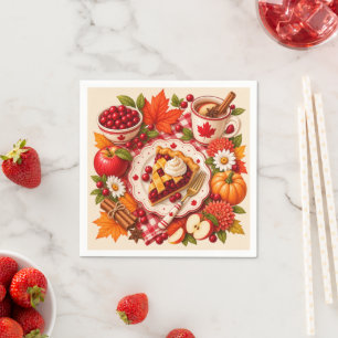 Canadian Thanksgiving Pie Social Napkin