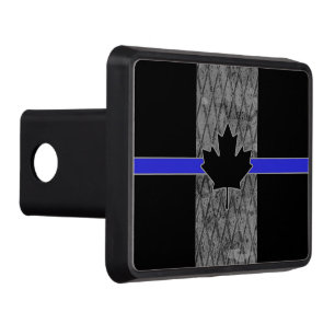 Canadian Thin Blue Line Flag Trailer Hitch Cover