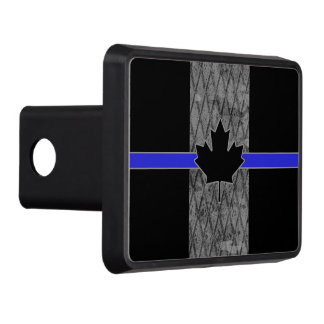 Canadian Thin Blue Line Flag Trailer Hitch Cover