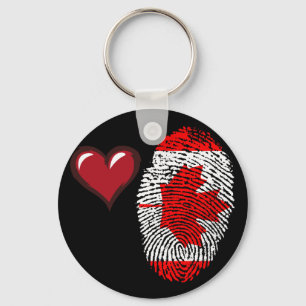 Canadian touch fingerprint flag keychain