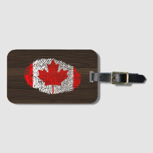 Canadian touch fingerprint flag luggage tag