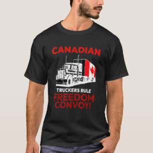 Canadian Truckers Rule Freedom Convoy 2022 Canada  T-Shirt