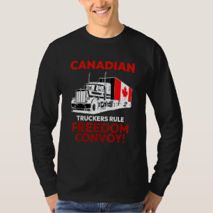 Canadian Truckers Rule Freedom Convoy 2022 Canada T-Shirt