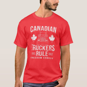 Canadian Truckers Rule Freedom Convoy 2022 Vintage T-Shirt
