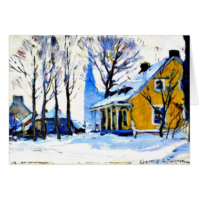 Canadian Village, Grey Day, Clarence Gagnon, (Front Horizontal)