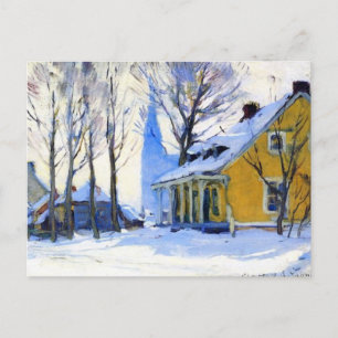 Canadian Village.  Grey Day   Holiday Postcard