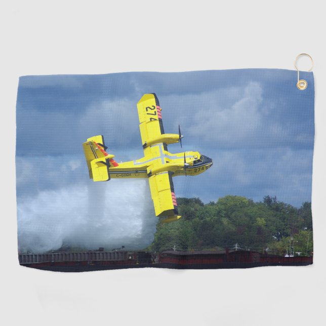 Canadian water bomber 274 golf towel (Horizontal)