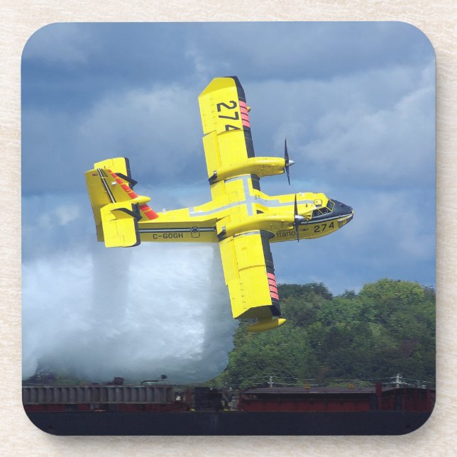 Canadian water bomber 274 plastic coaster set (Front)