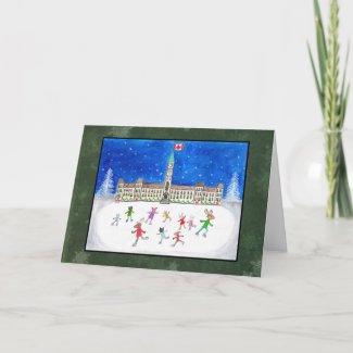 Canadian Woodland Animal Naive Folk Art Holiday