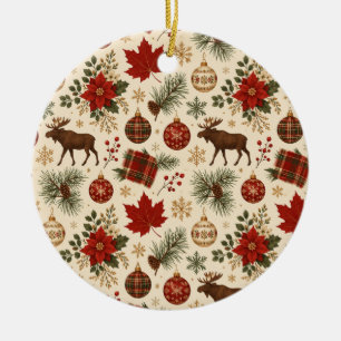 Canadian Woodland Botanical Christmas Ornament